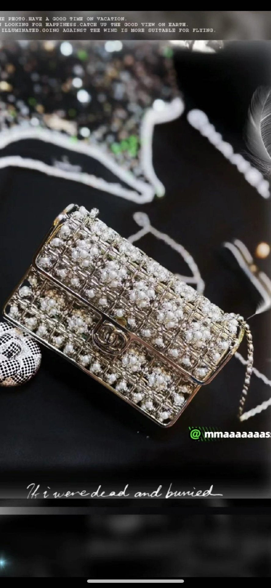 ⭐️⭐️Gold in stock! Heavy industry beading 🦸CFCHANEL collector series? 23ss pearl metal evening bag!