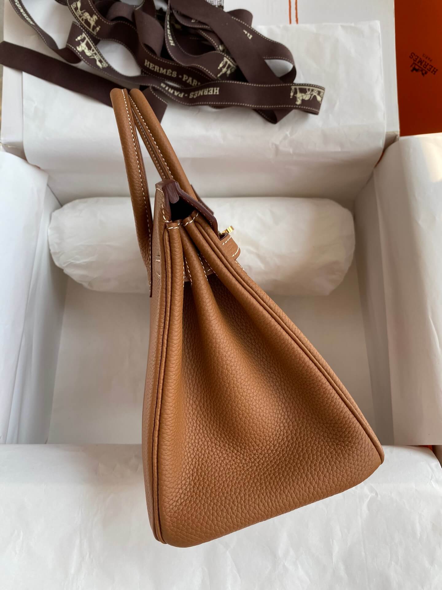 BK25cm,golden brown gold buckle