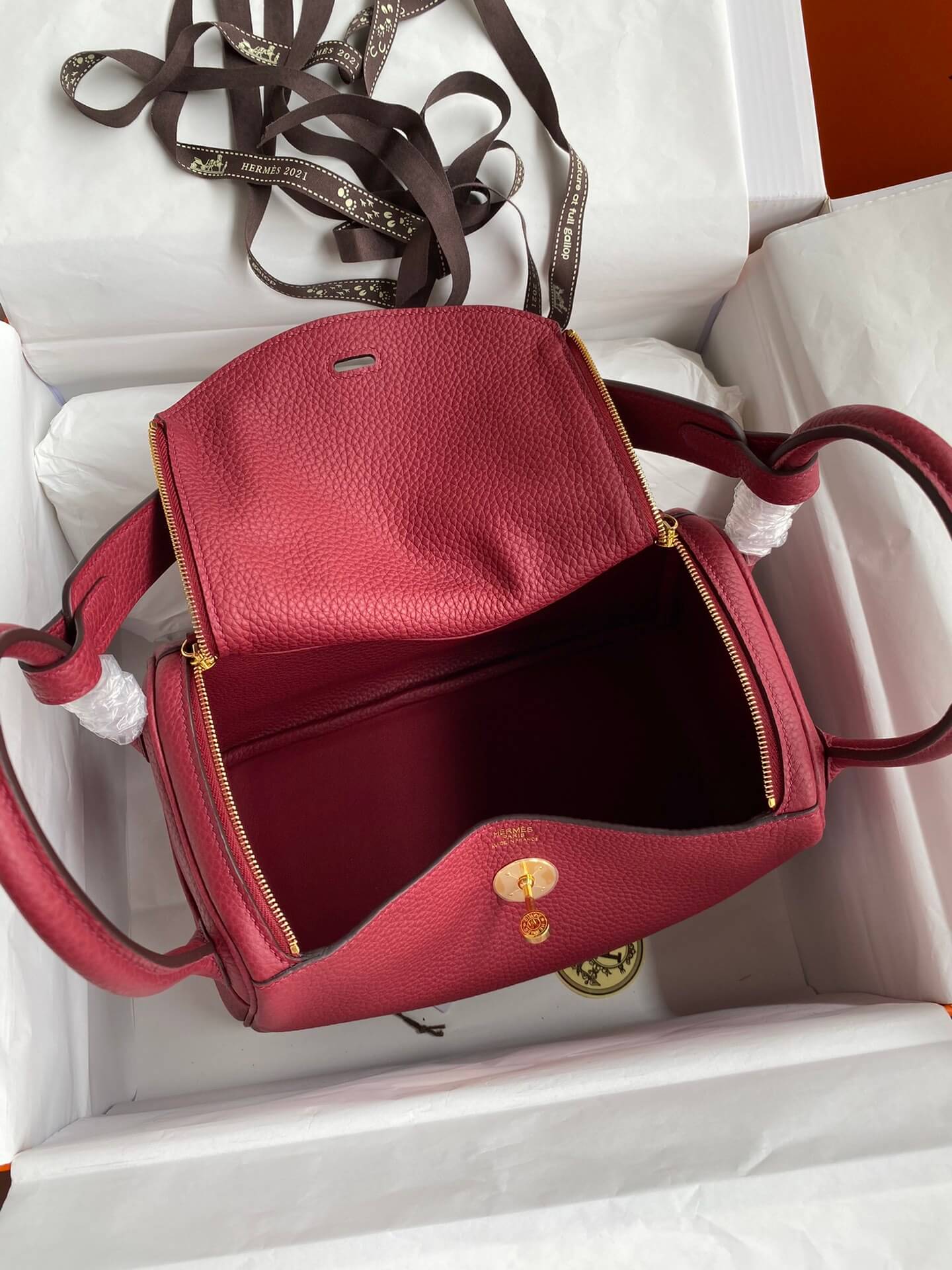 LD26cm,wine red gold buckle