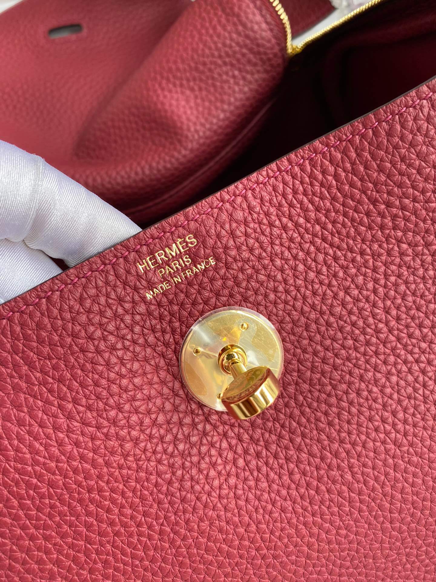 LD26cm,wine red gold buckle