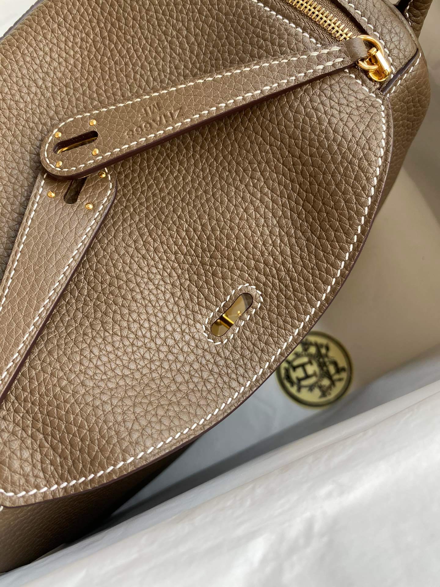 LD26cm,Elephant gray gold buckle
