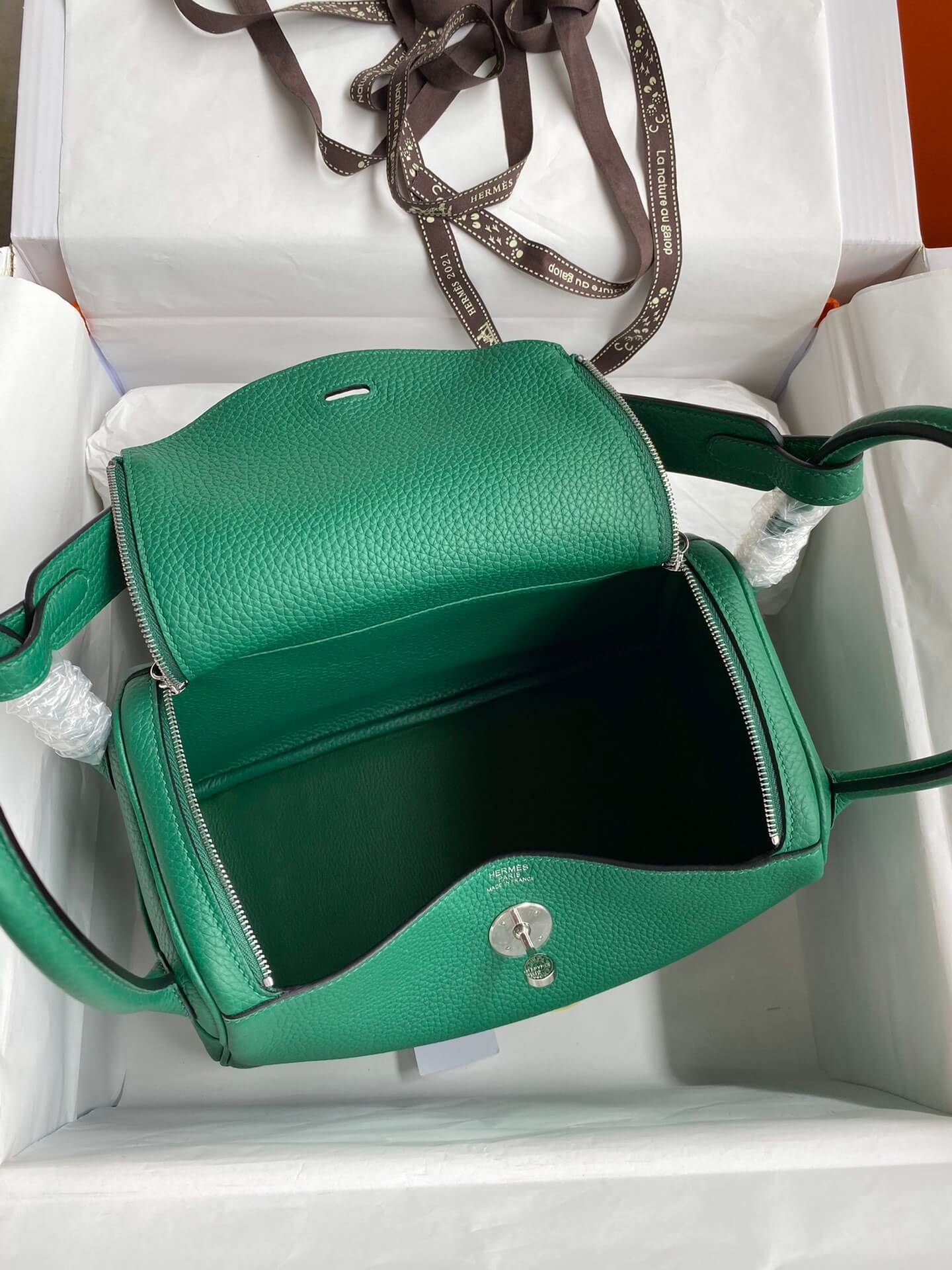 LD26cm,Peacock green silver buckle
