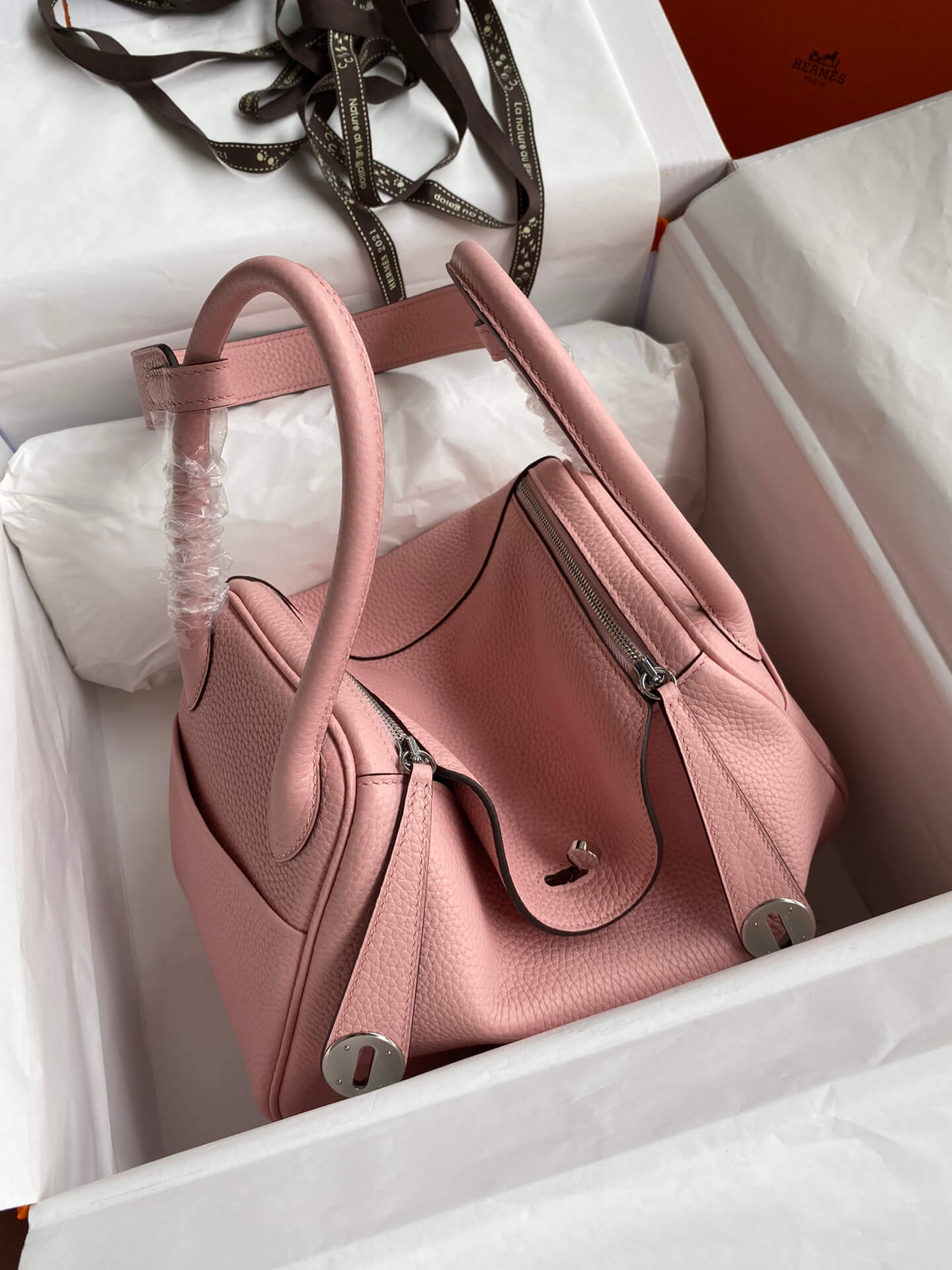 LD26cm, 3q Cherry Blossom Pink Silver Buckle