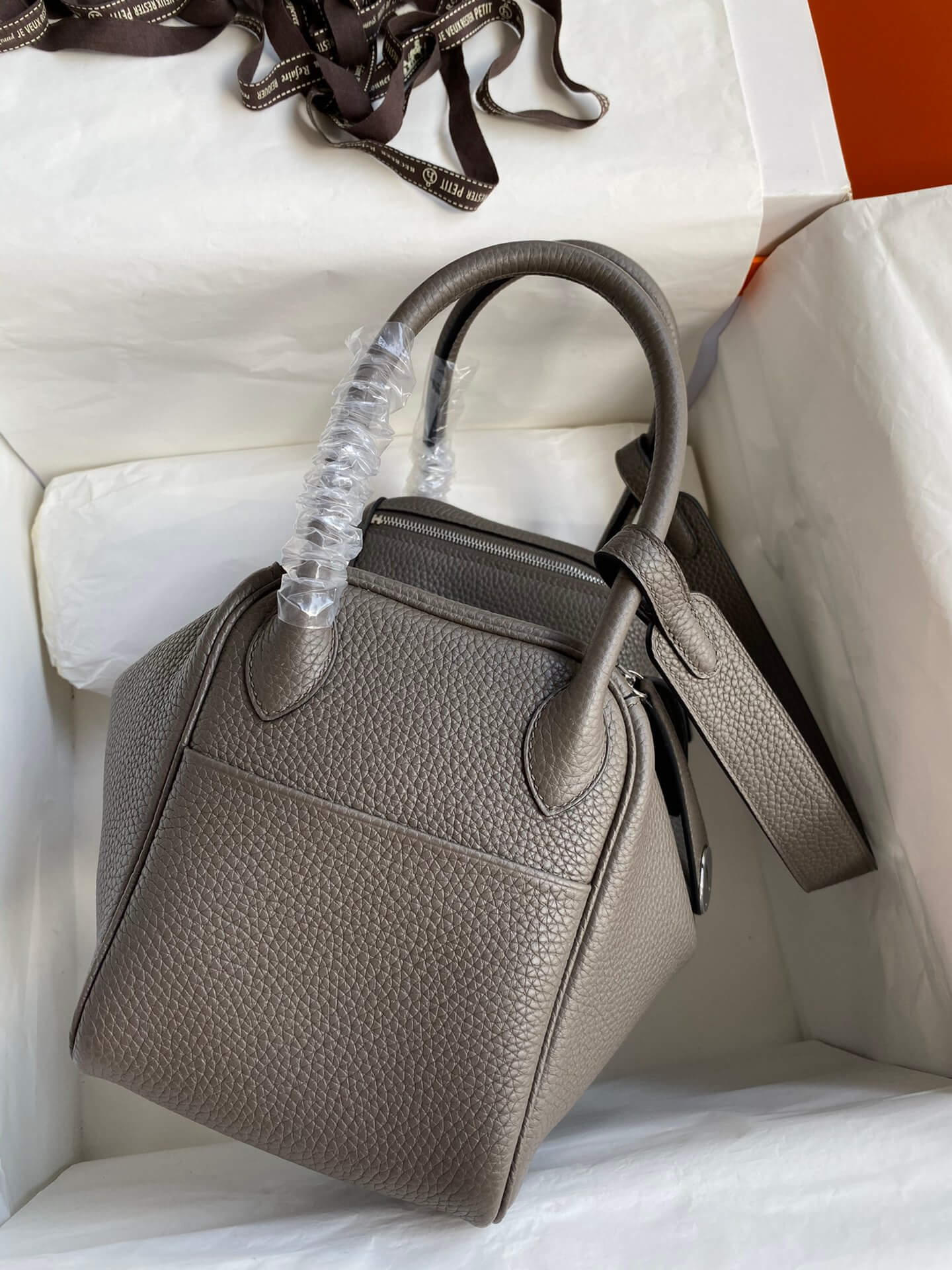 LD26cm, pewter gray silver buckle