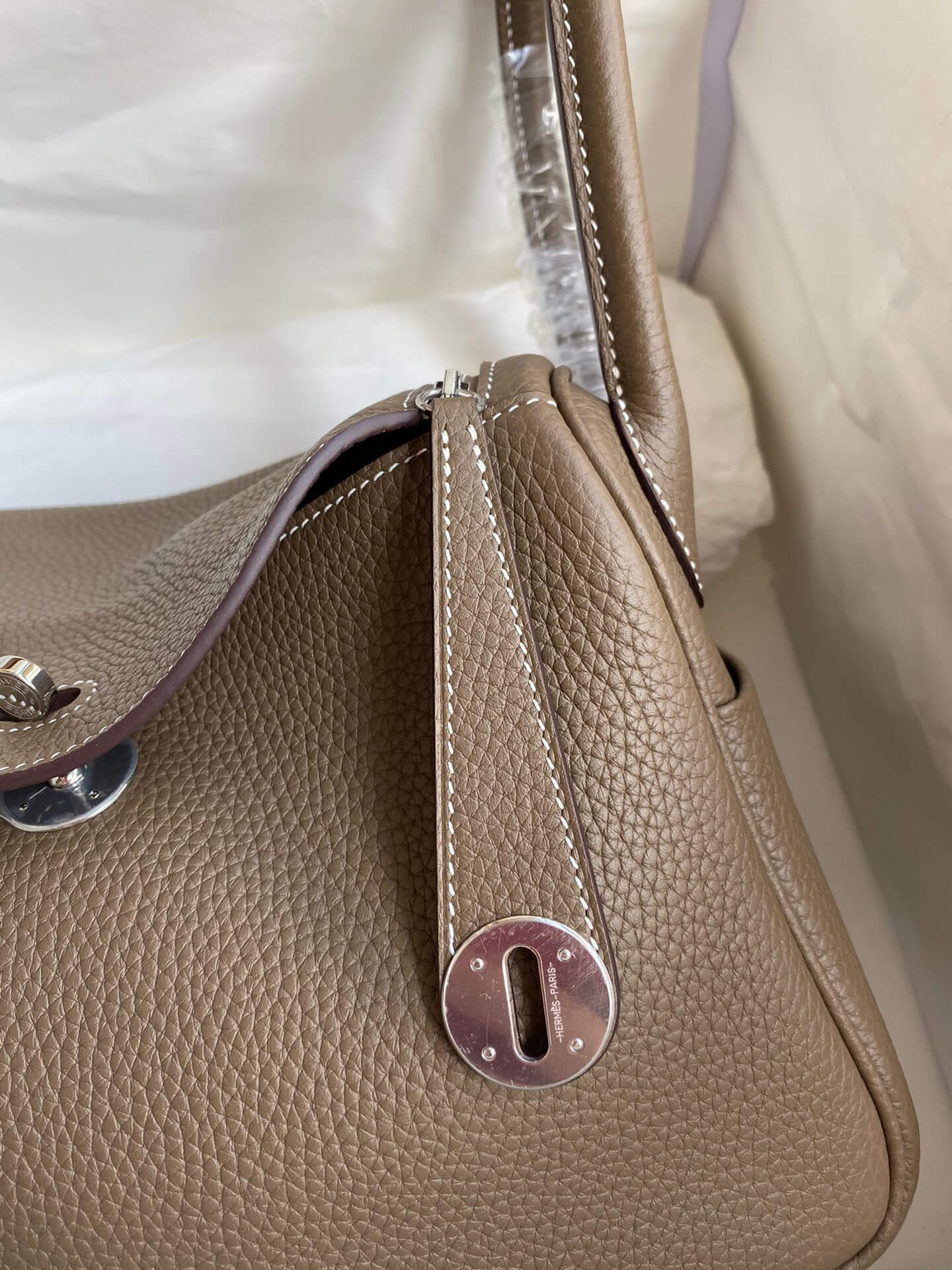 LD26cm, elephant gray silver buckle