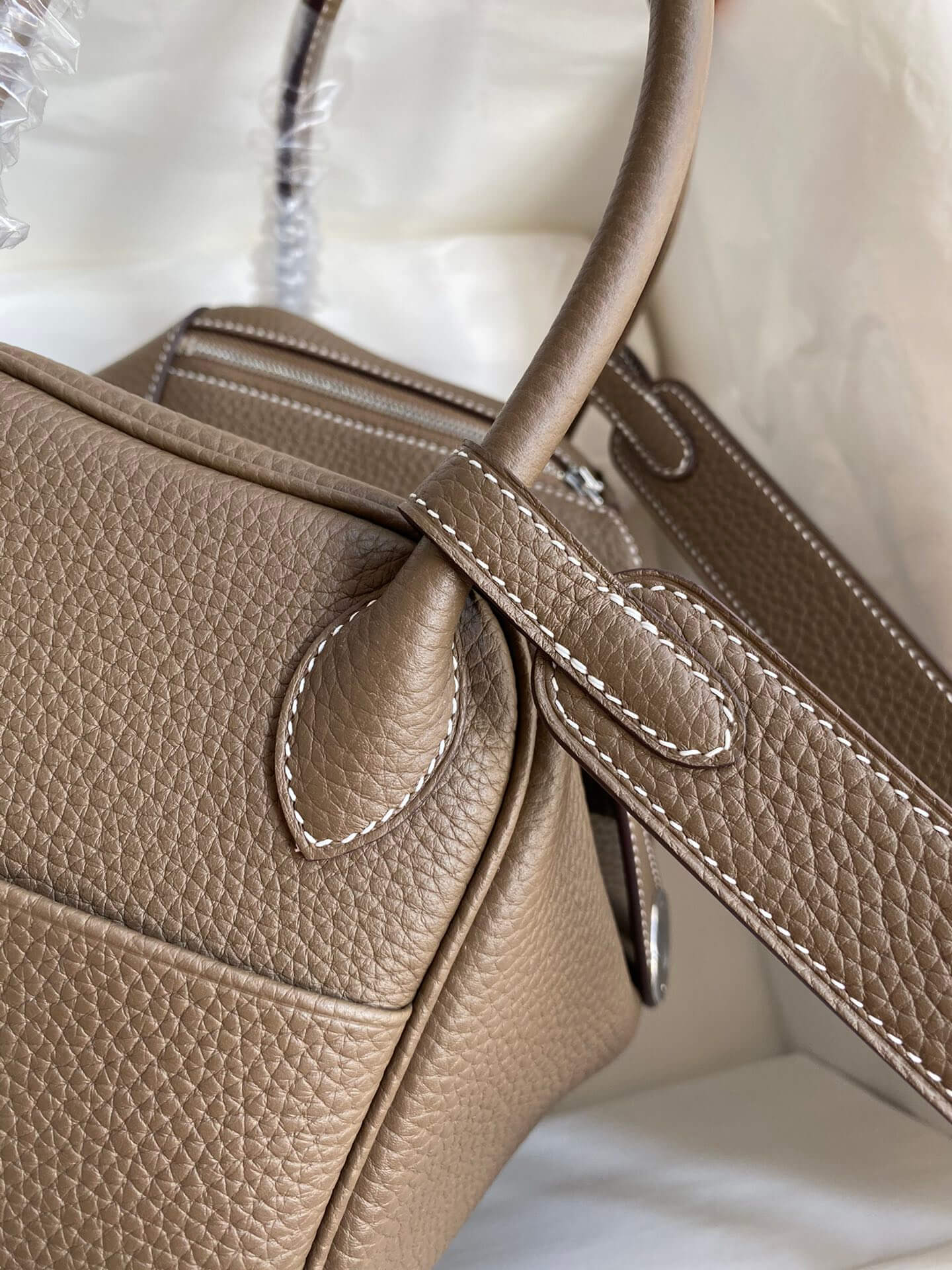 LD26cm, elephant gray silver buckle