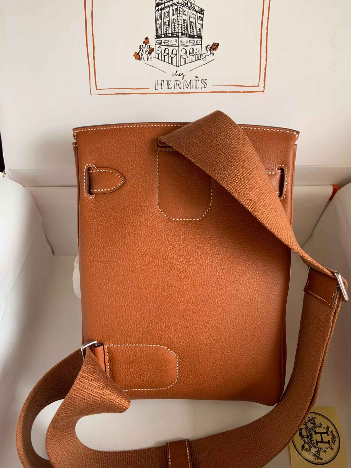 Hermes HAC A DOS, golden brown