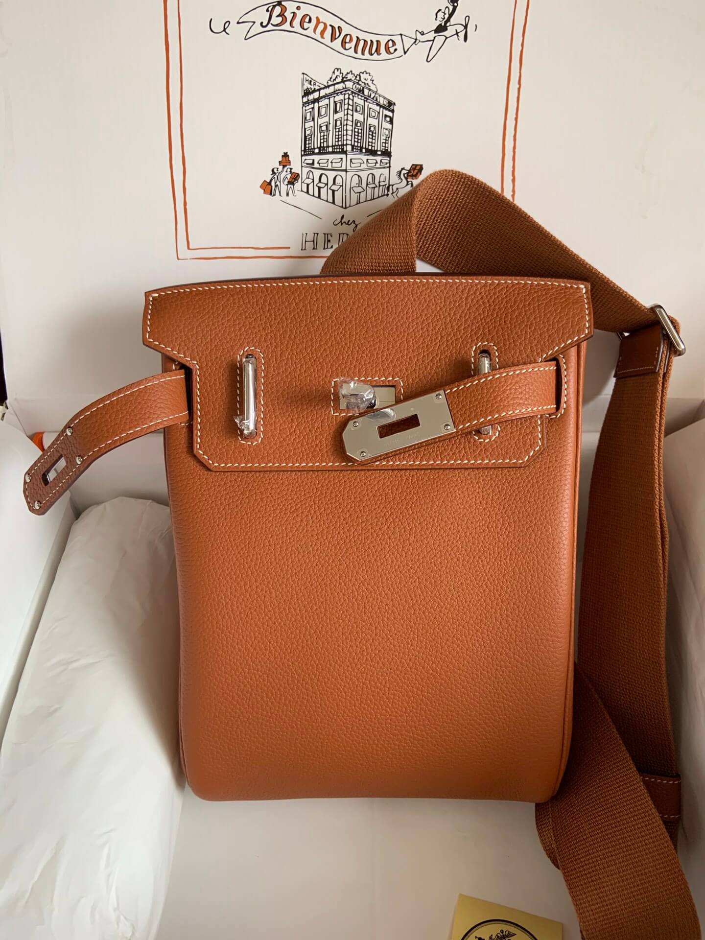 Hermes HAC A DOS, golden brown