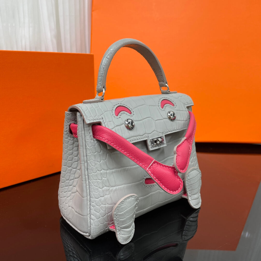 Made of three pieces of American crocodile skin, doll bag💕