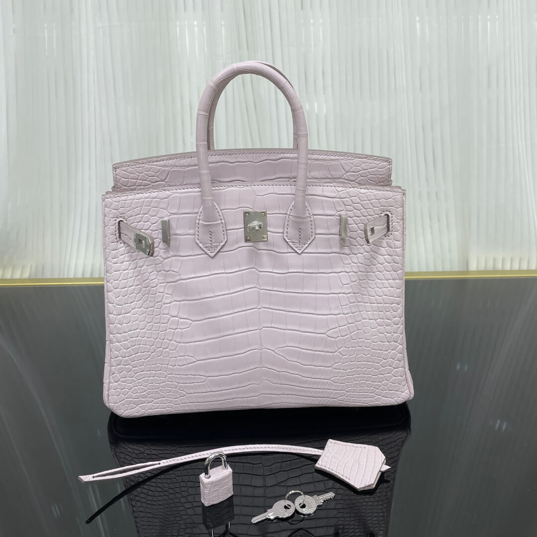 birkin25 American crocodile skin matte three skins cut, hand waxed thread👛👛