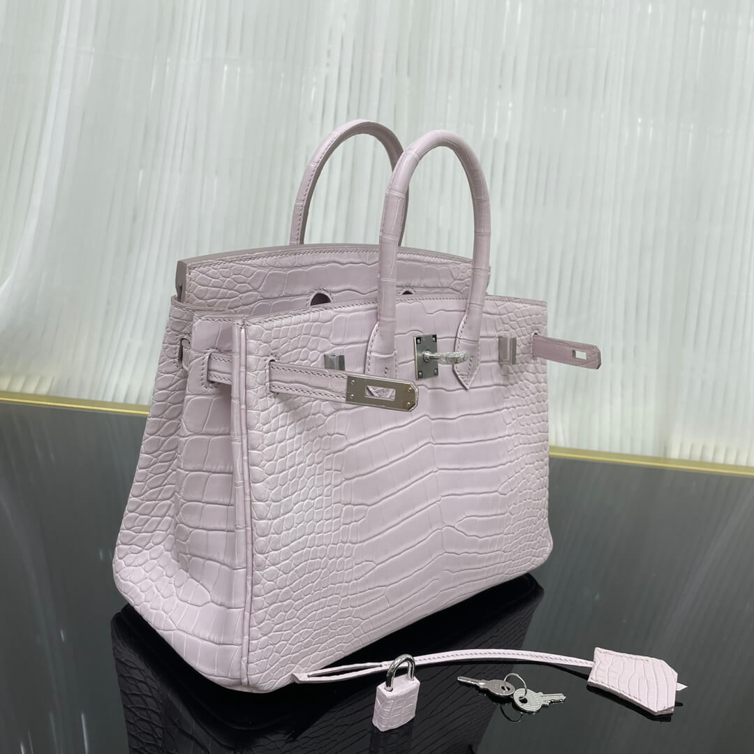 birkin25 American crocodile skin matte three skins cut, hand waxed thread👛👛