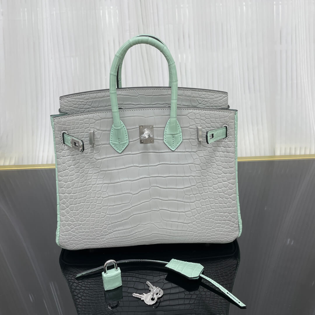 birkin25 American crocodile skin matte three skins cut, hand waxed thread👛👛