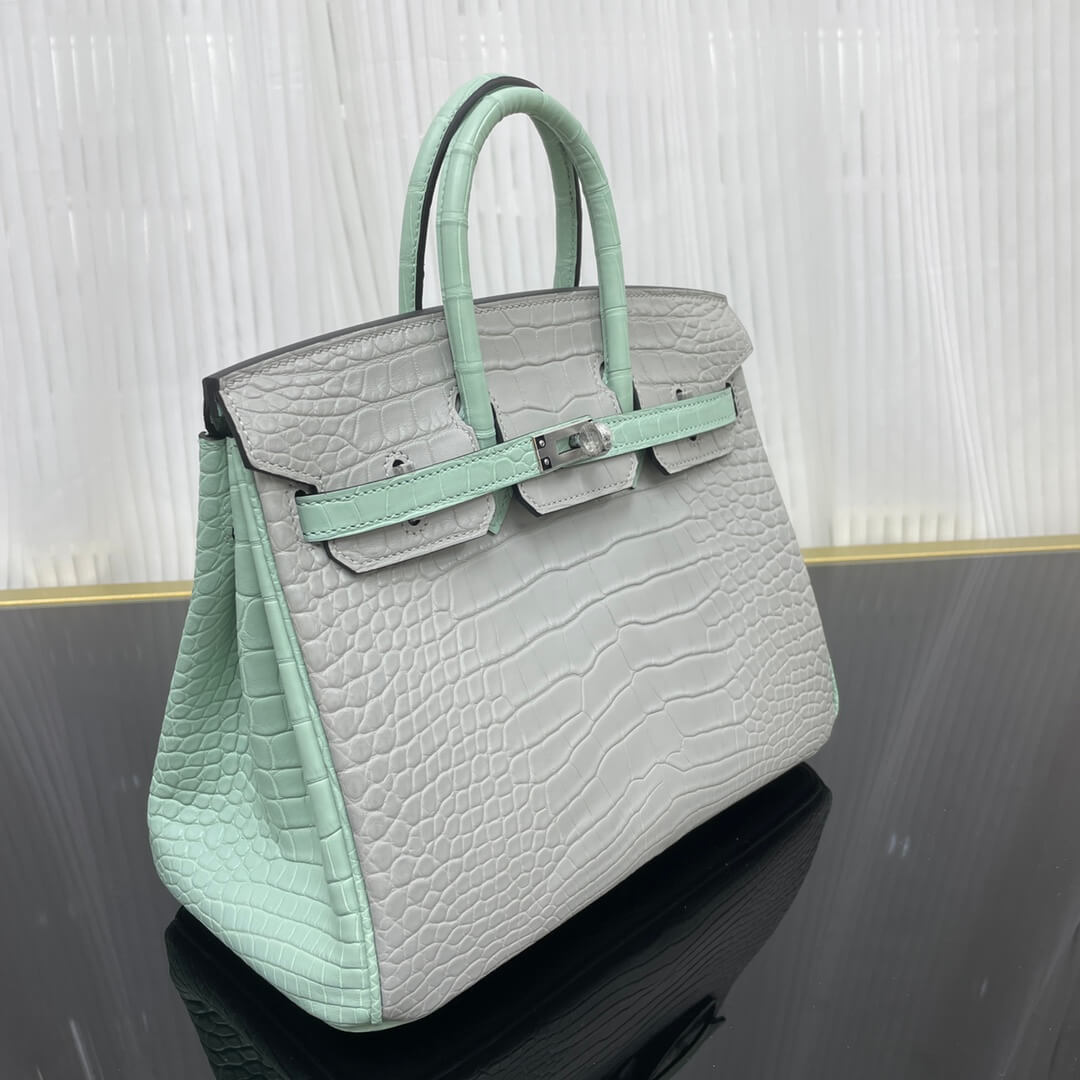 birkin25 American crocodile skin matte three skins cut, hand waxed thread👛👛