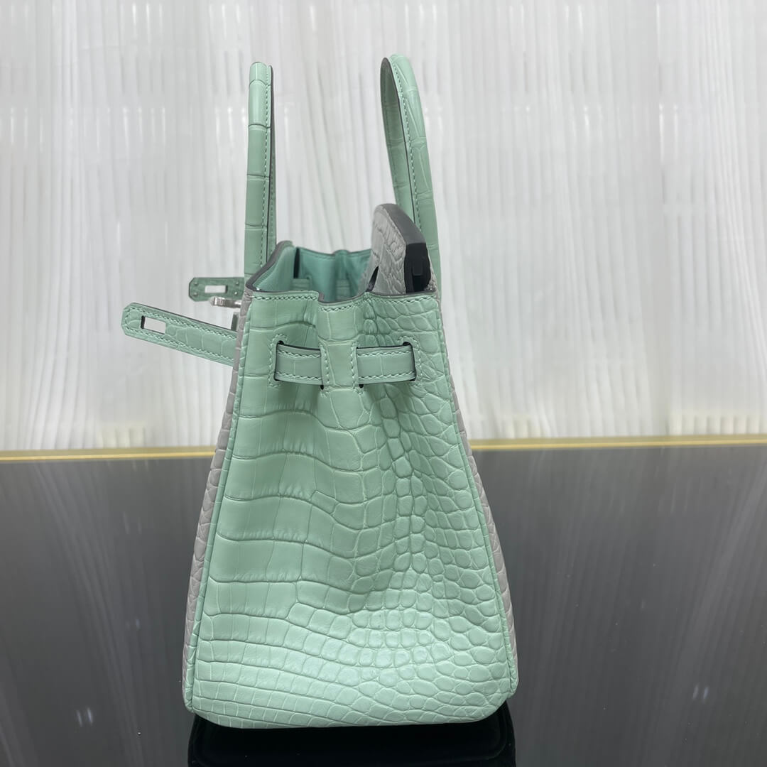 birkin25 American crocodile skin matte three skins cut, hand waxed thread👛👛