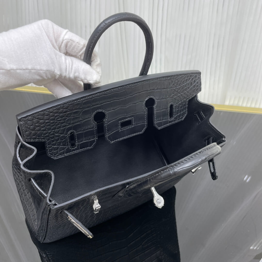 birkin25 American crocodile skin matte three skins cut, hand waxed thread👛👛