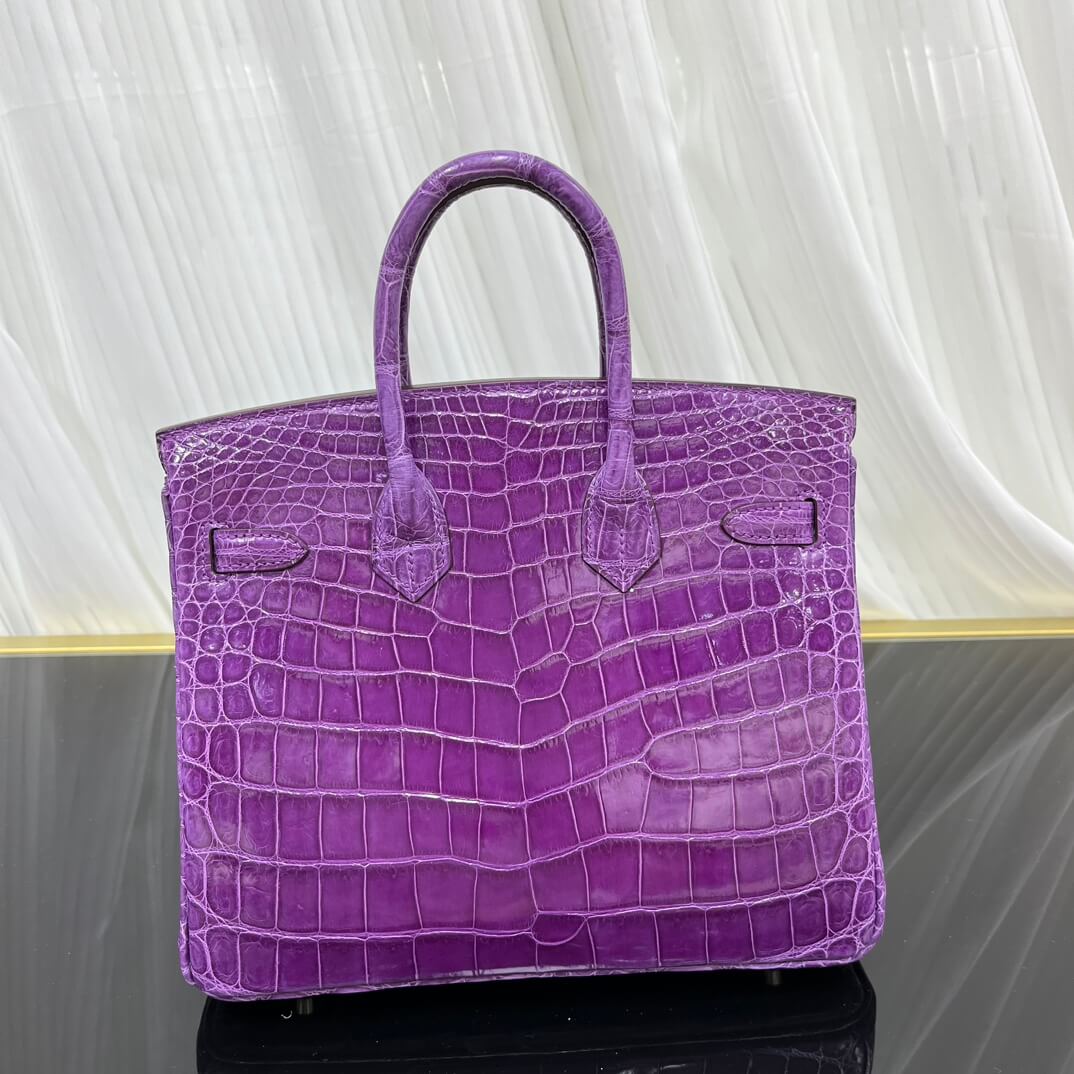 Birkin25 imported high-gloss crocodile leather, in stock, hand-sewn wax thread💕