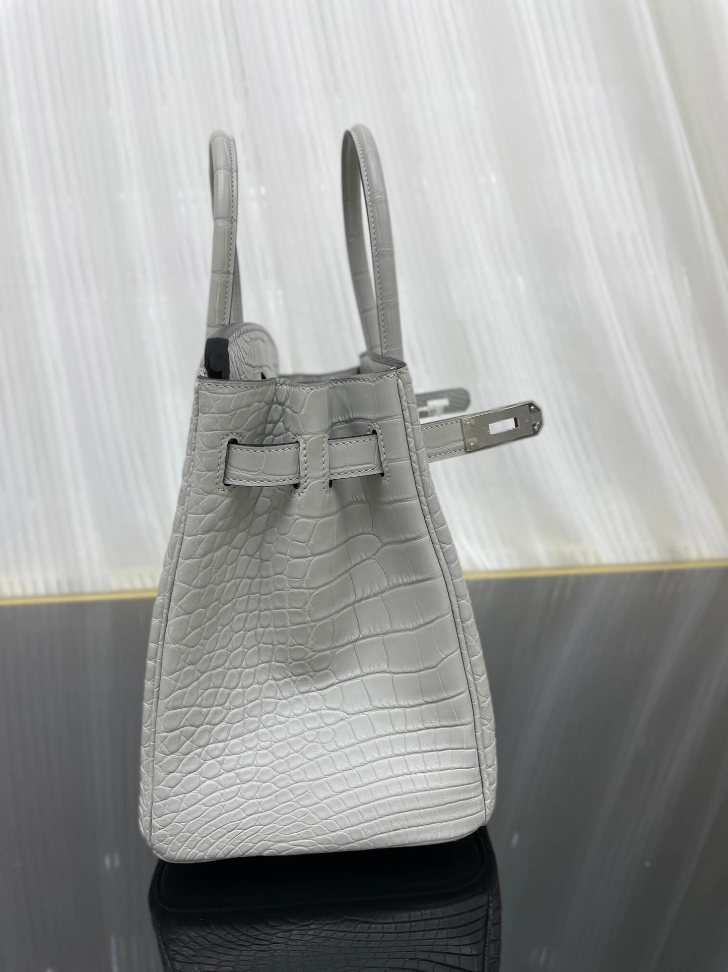 Birkin30 imported matte crocodile leather, in stock and hand-stitched with wax thread💕