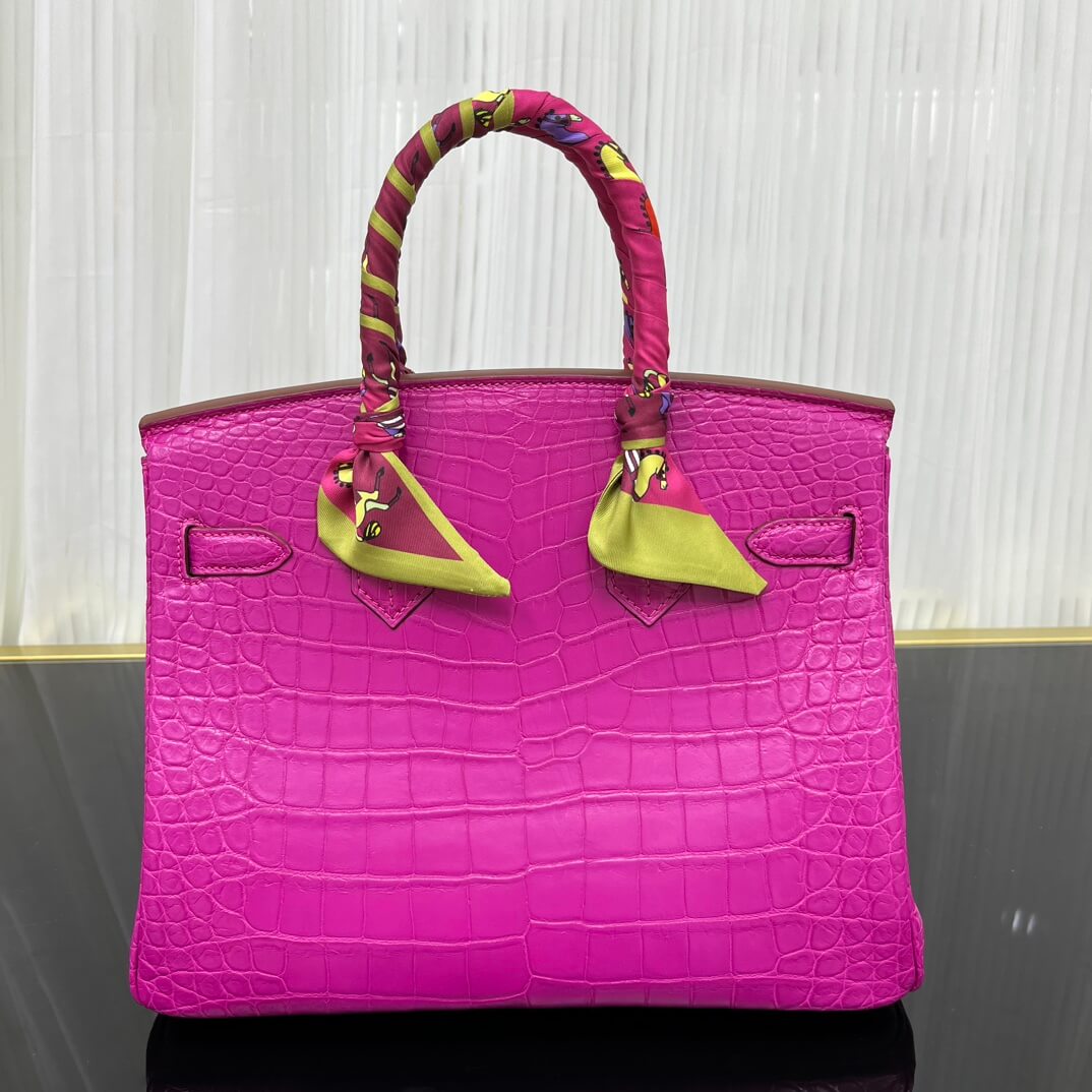 Birkin30 imported matte crocodile leather, in stock and hand-stitched with wax thread💕