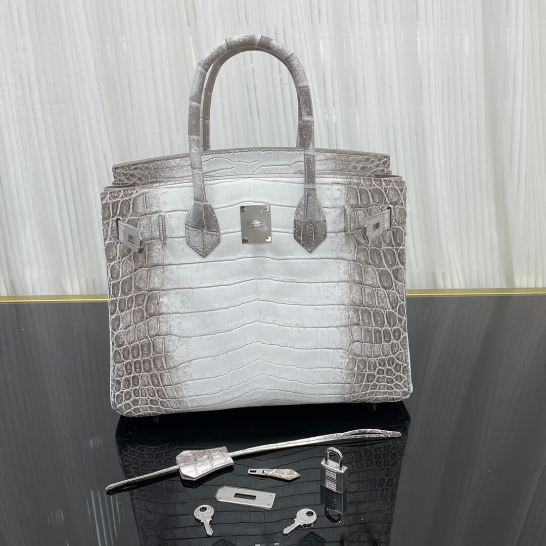 Birkin30 imported Himalayan crocodile skin, in stock, clapping and sewing wax thread ๐