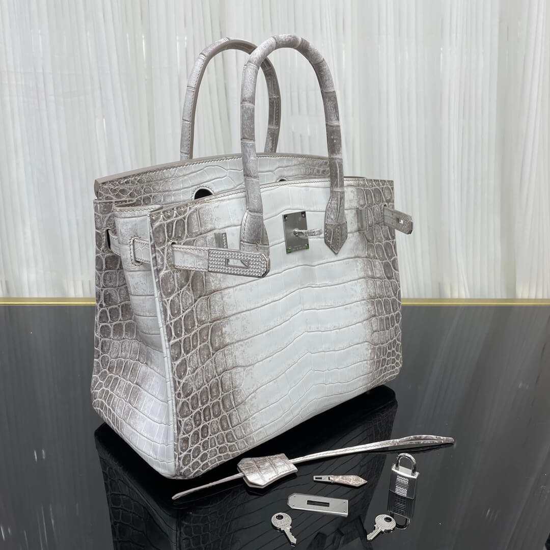 Birkin30 imported Himalayan crocodile skin, in stock, clapping and sewing wax thread ๐