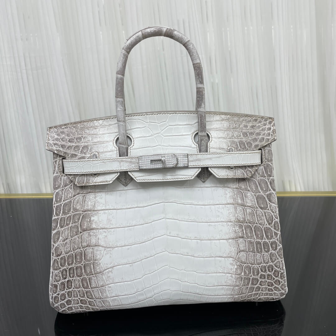 Birkin30 imported Himalayan crocodile skin, in stock, clapping and sewing wax thread ๐