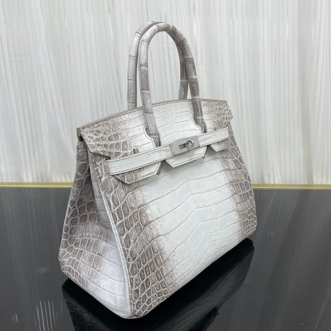 Birkin30 imported Himalayan crocodile skin, in stock, clapping and sewing wax thread ๐