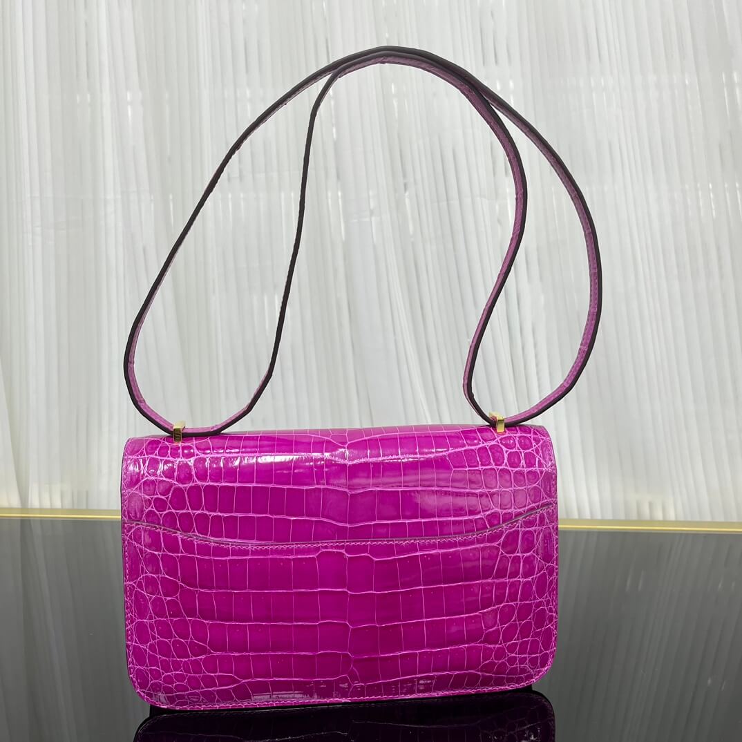Imported Nile high-gloss crocodile skin Kangkang 26cm, hand-sewn wax thread💕