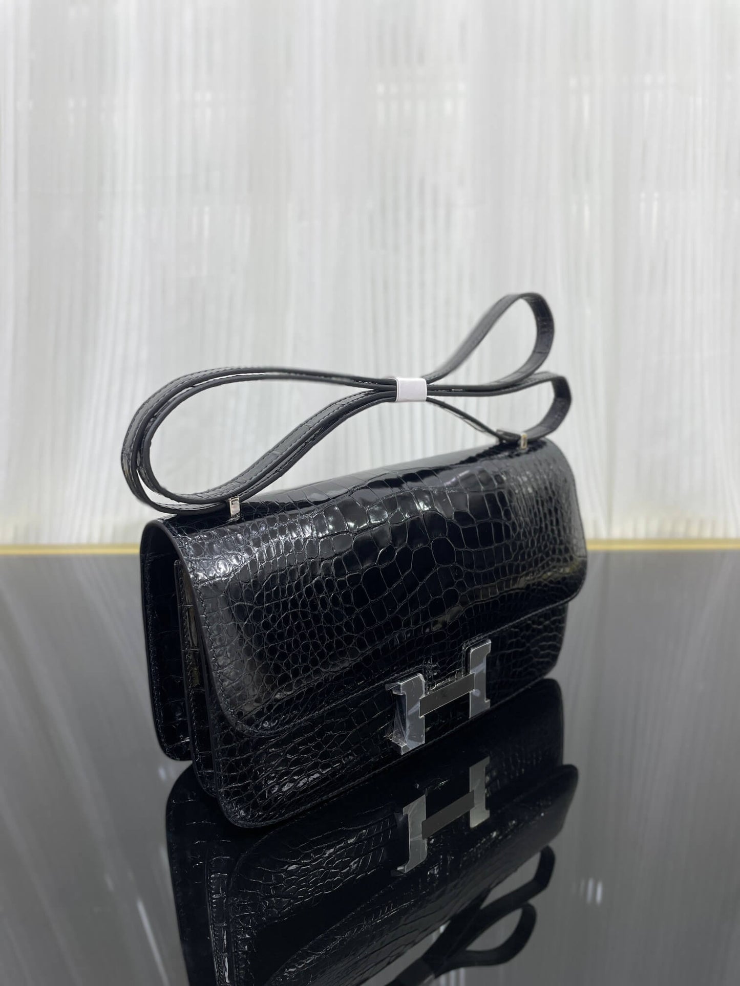 Imported Nile high-gloss crocodile skin Kangkang 26cm, hand-sewn wax thread💕