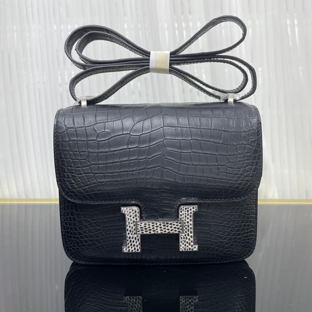 19cm Kangkang matte crocodile belly, lizard buckle, hand-sewn beeswax thread💗