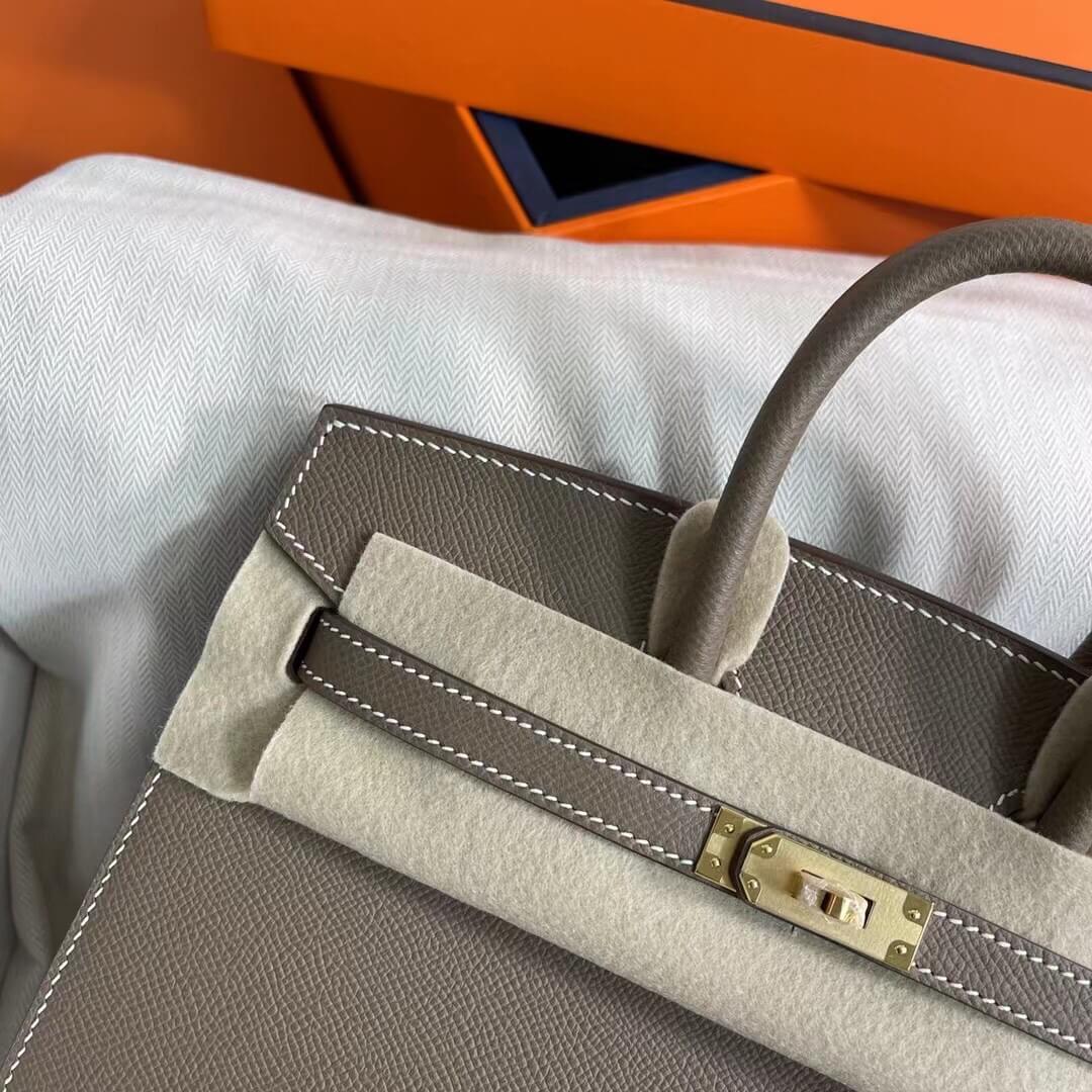 Birkin Sellier outseam epsom: elephant gray