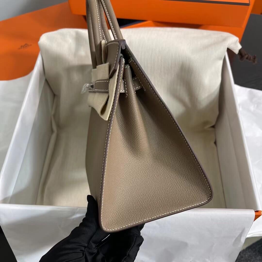 Birkin Sellier outseam epsom: elephant gray