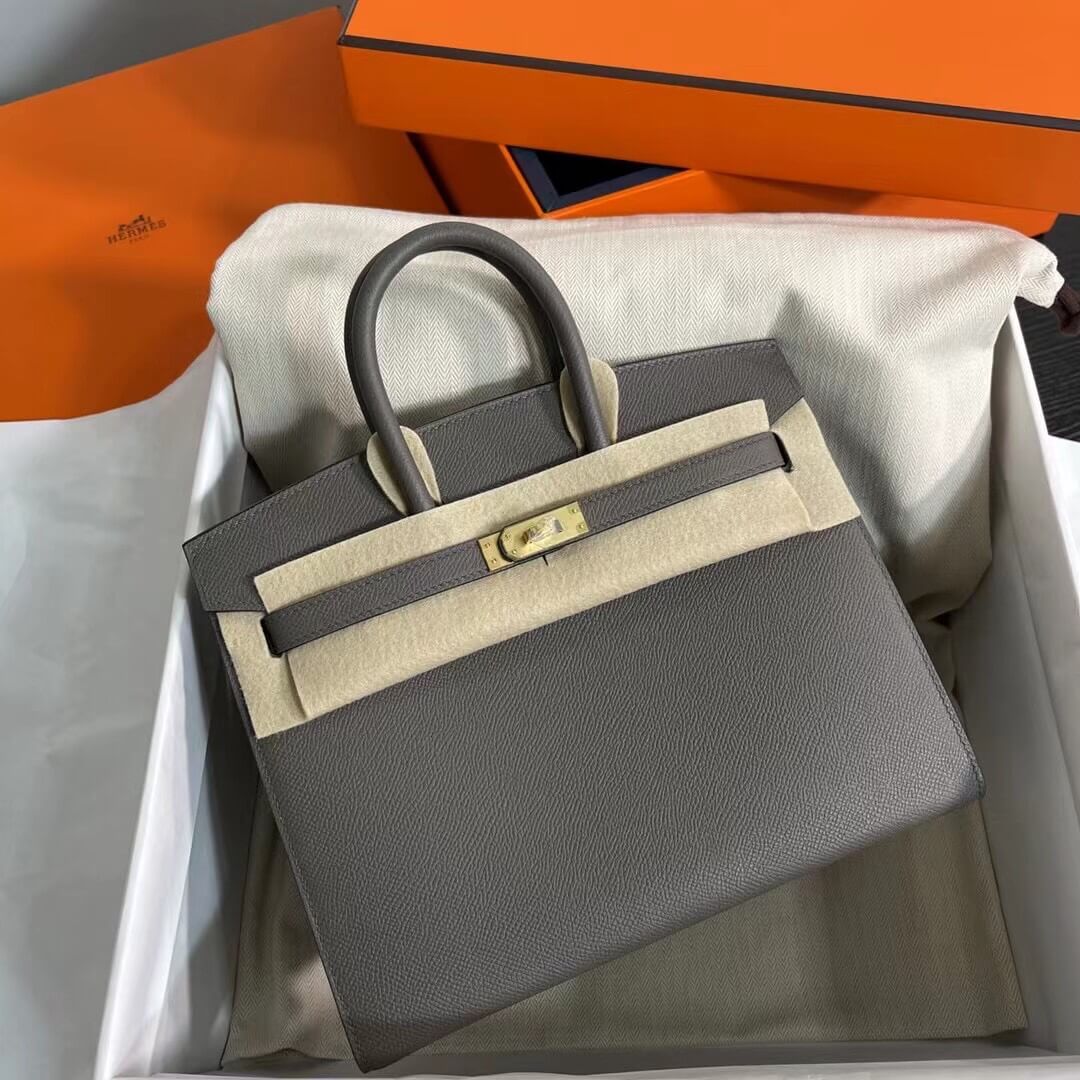 Birkin Sellier outseam epsom: pewter gray