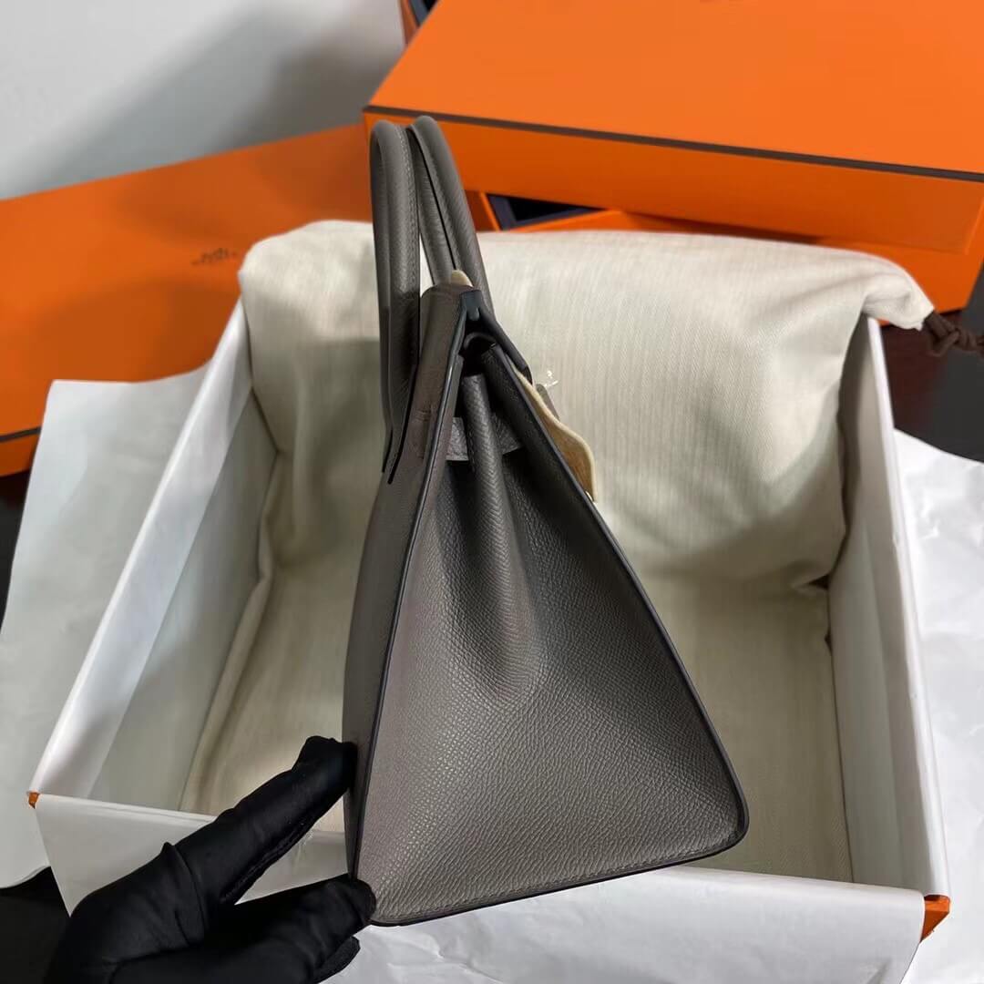 Birkin Sellier outseam epsom: pewter gray