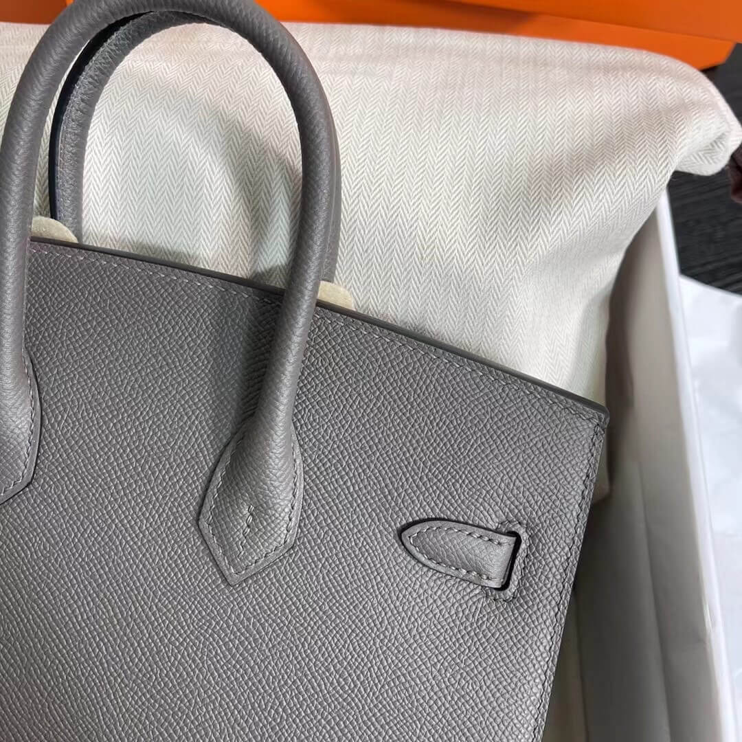 Birkin Sellier outseam epsom: pewter gray