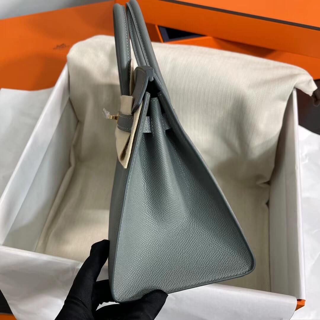 Birkin Sellier outseam epsom: almond green