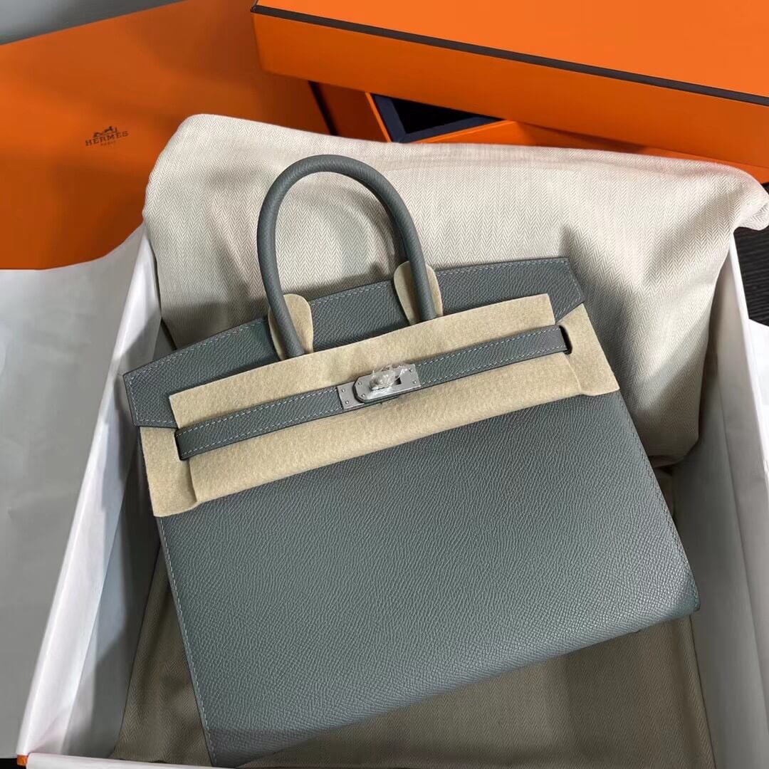Birkin Sellier outseam epsom: almond green