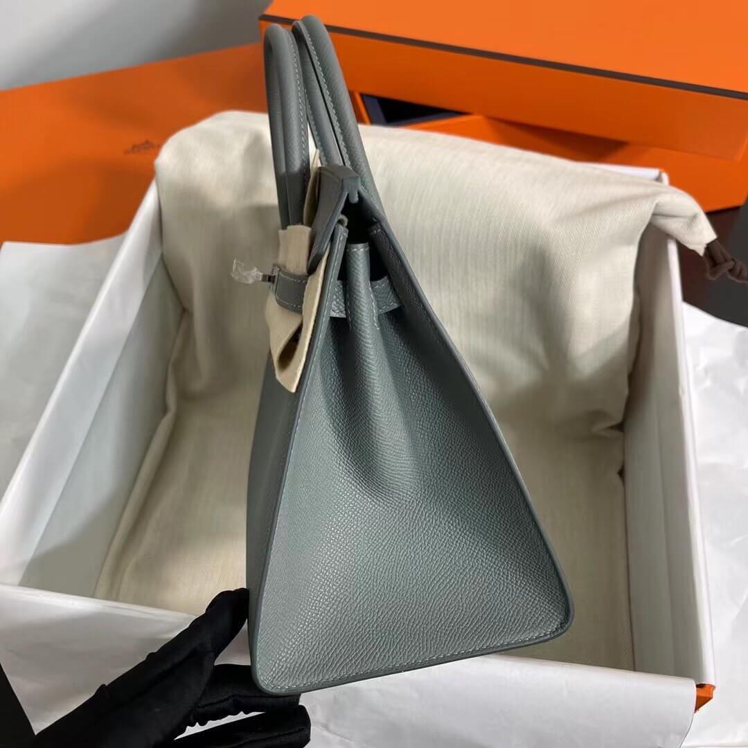 Birkin Sellier outseam epsom: almond green