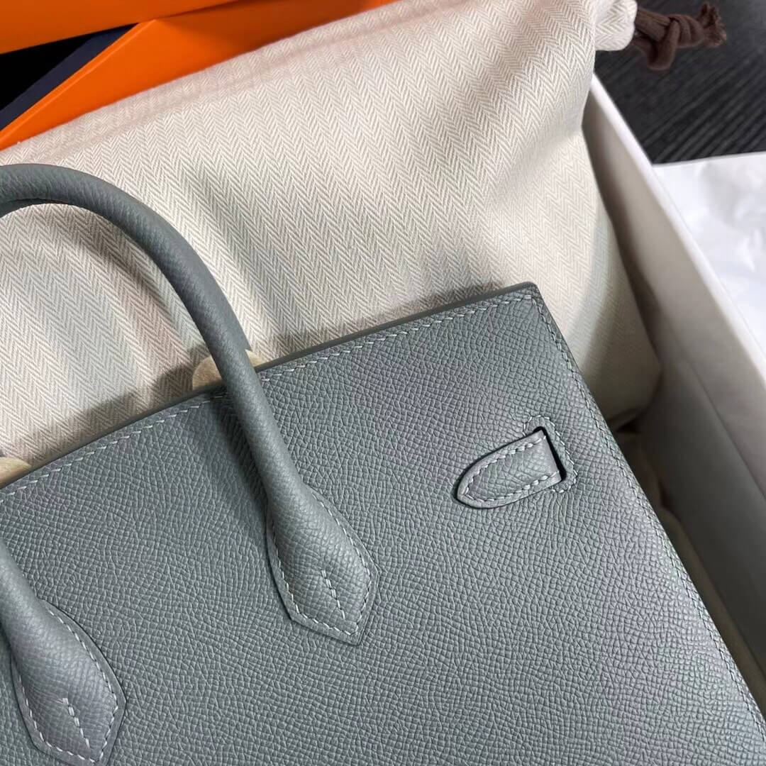 Birkin Sellier outseam epsom: almond green
