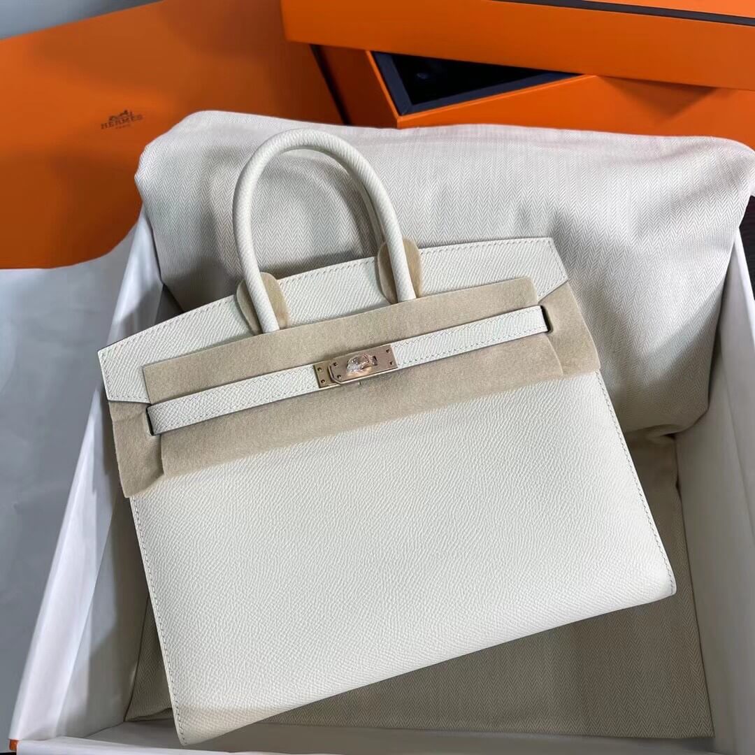 Birkin Sellier outseam epsom: milkshake white