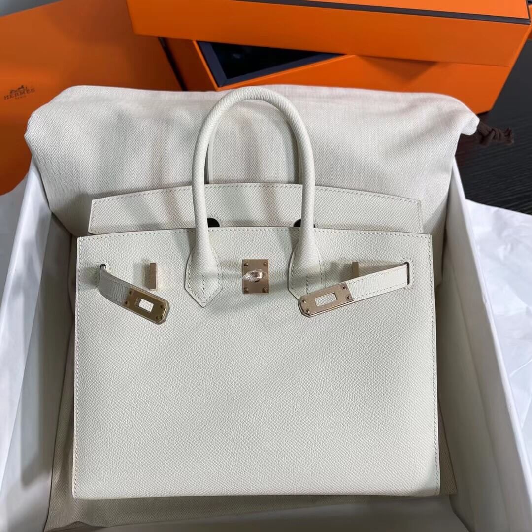 Birkin Sellier outseam epsom: milkshake white