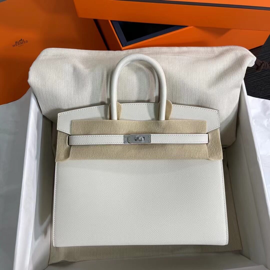 Birkin Sellier outseam epsom: milkshake white