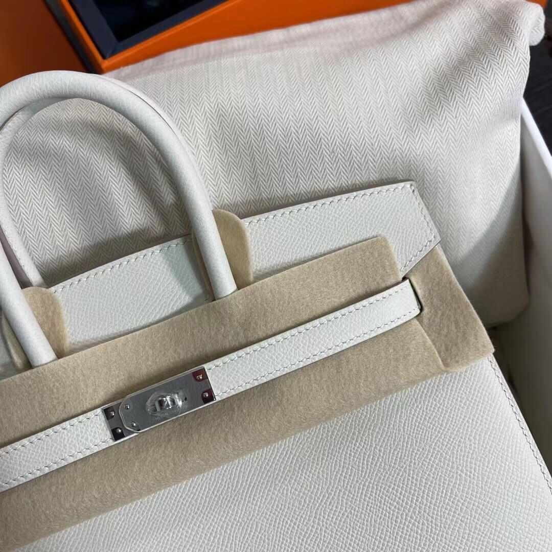Birkin Sellier outseam epsom: milkshake white