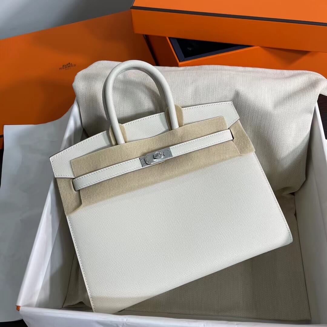 Birkin Sellier outseam epsom: milkshake white