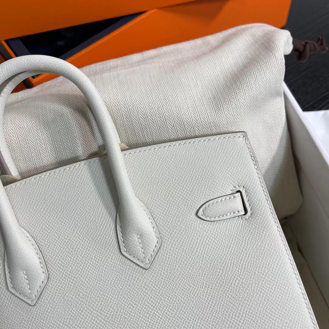 Birkin Sellier outseam epsom: milkshake white