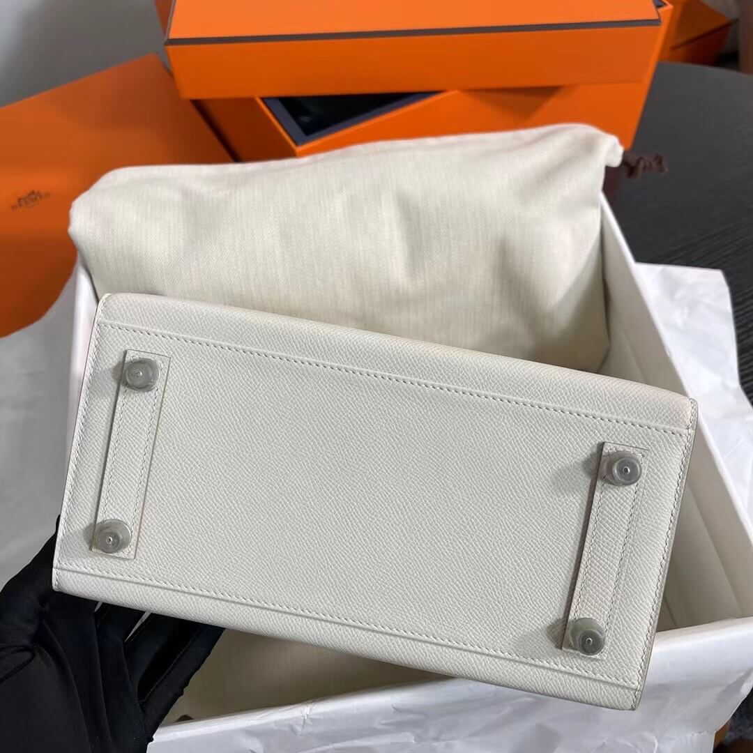 Birkin Sellier outseam epsom: milkshake white