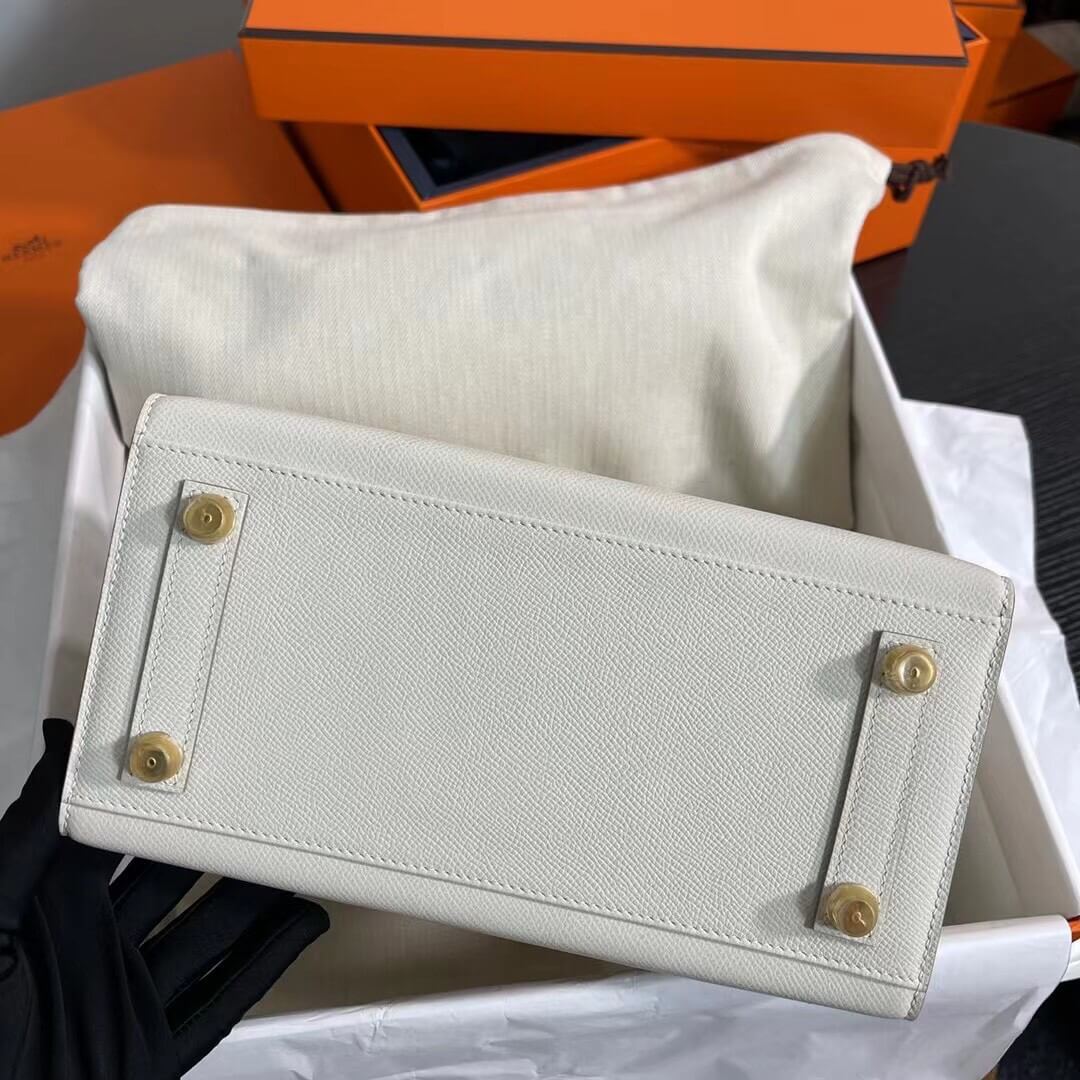 Birkin Sellier outseam epsom: milkshake white