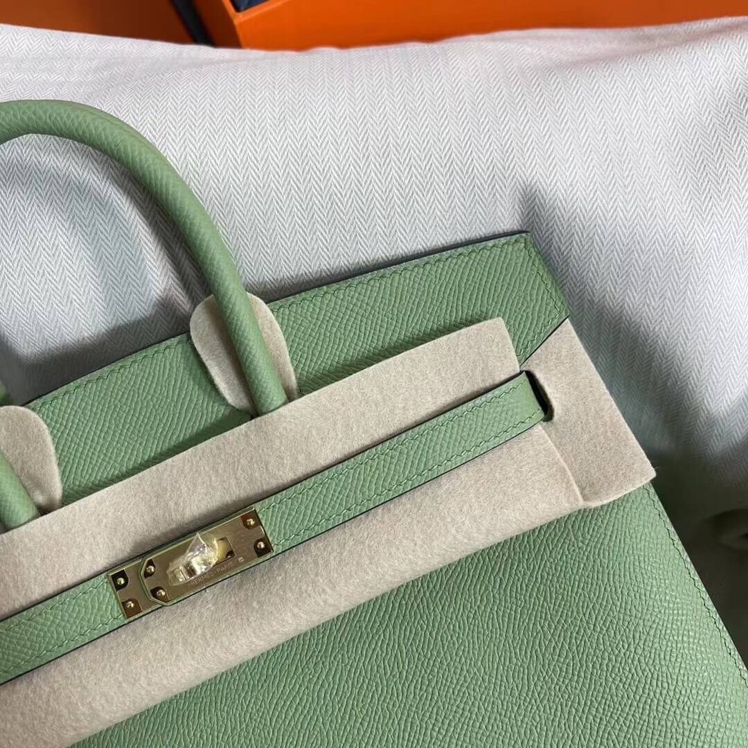 Birkin Sellier outseam epsom: avocado green