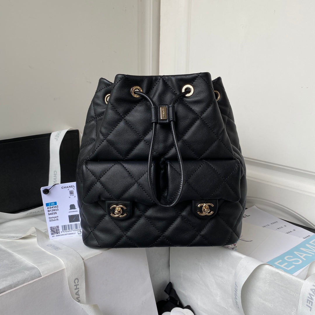 ✨✨Really fragrant🌺Chanel's new 23B backpack, AS4342 💜Unlock multiple carrying methods