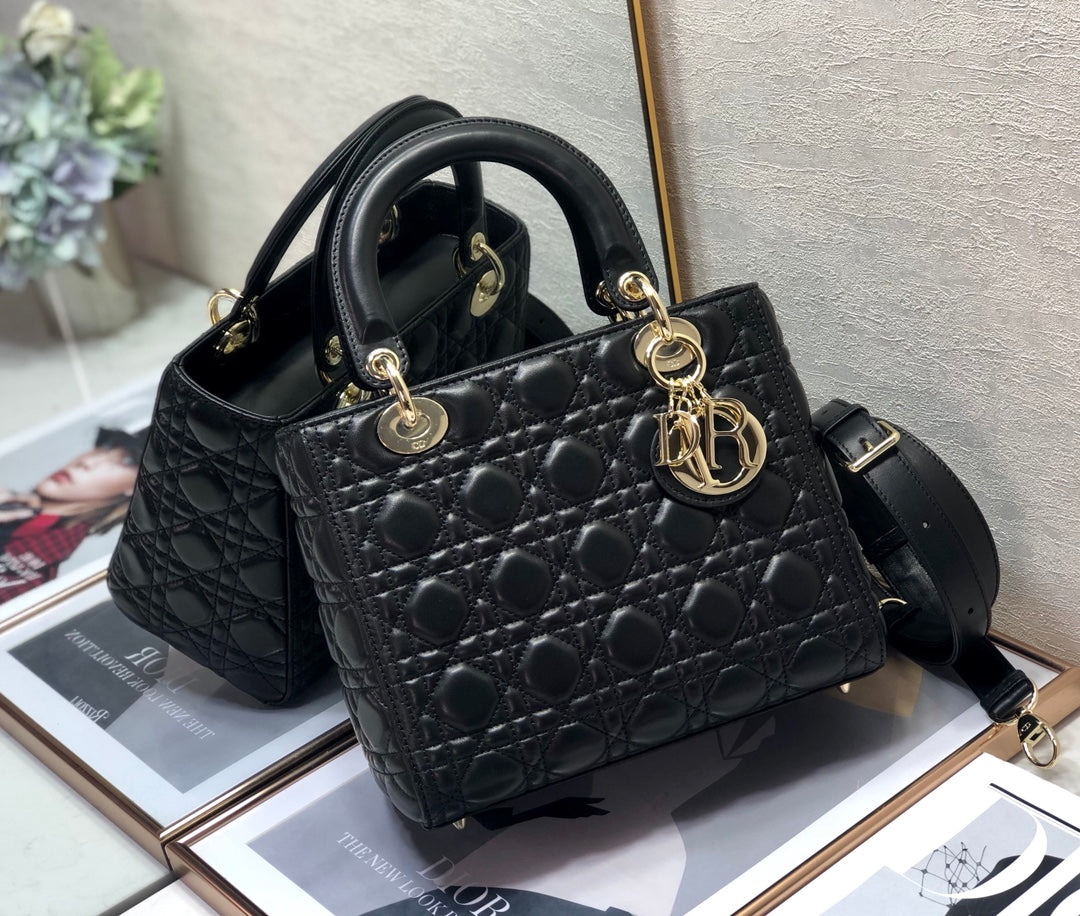Explosive style 💕Return goods Lady Dior classic 5⃣️ lattice 🍡24cm 6605