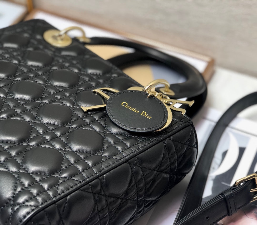 Explosive style 💕Return goods Lady Dior classic 5⃣️ lattice 🍡24cm 6605
